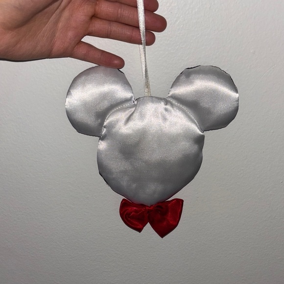 Mickey Mouse Ornament with Red Bow - Picture 2 of 2